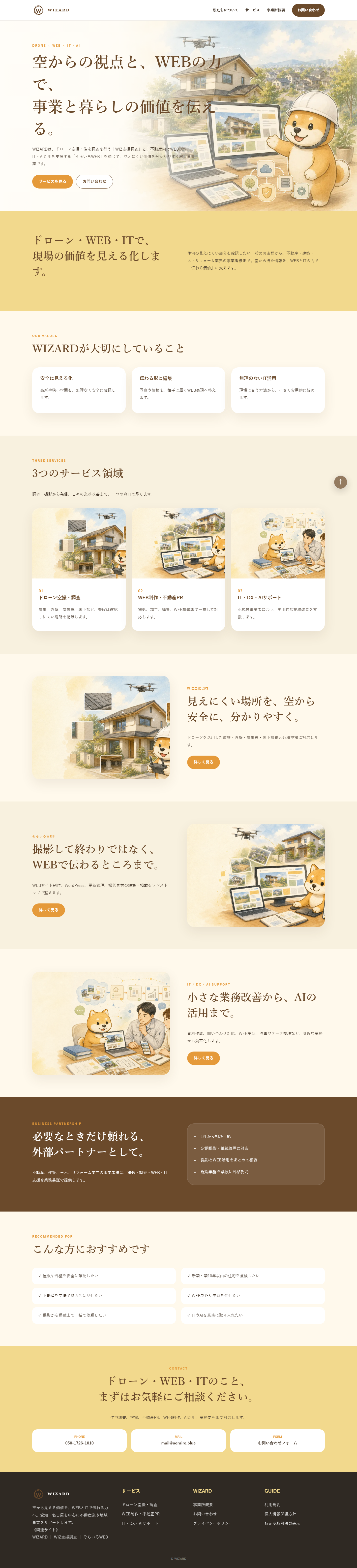 WIZARDのPC表示